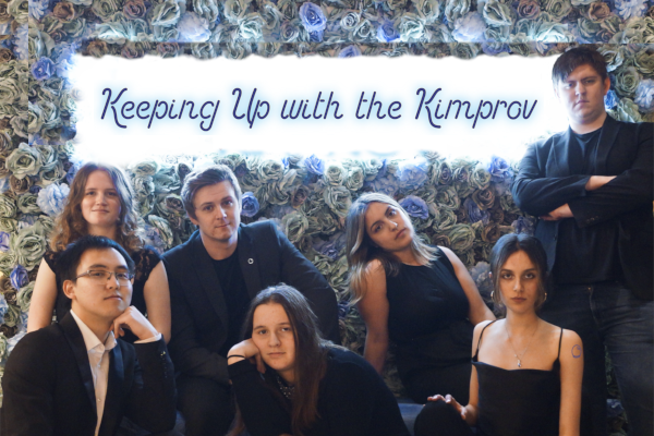 Text reading "Keeping Up With The Kimprov, Reality TV without the script"